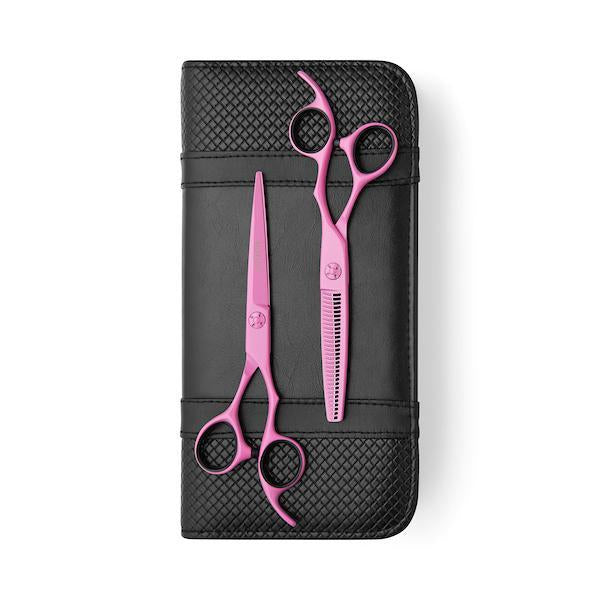 Lefty Matsui Neon Pink Offset 5.5 inch Scissor Thinner combo (4366258667581)