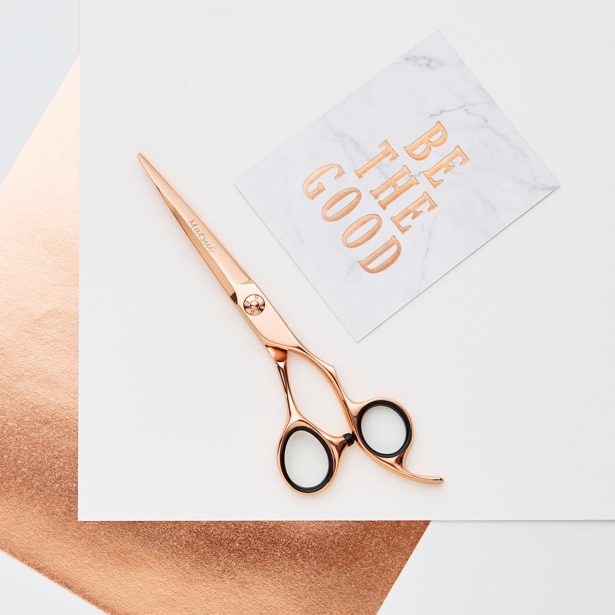 Matsui Rose Gold Aichei Mountain Offset scissor (1407864406077)